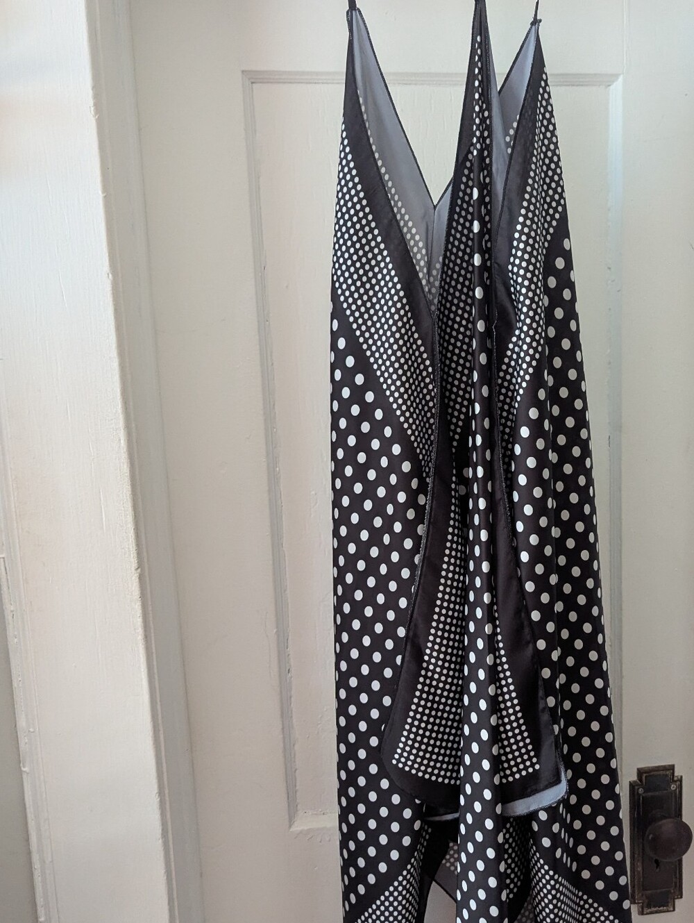 SHEIN Black and White Polka Dot Slip Dress